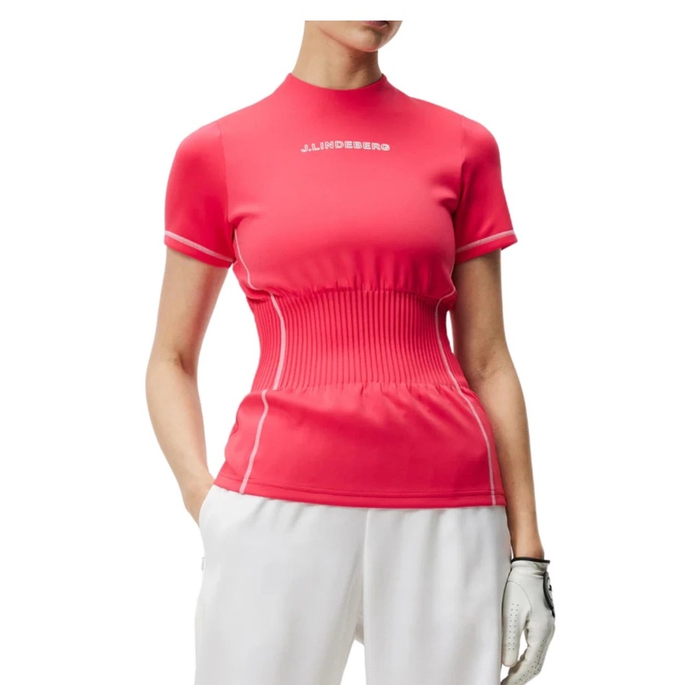 J.Lindeberg Women's Pink Fitted Top J.Lindeberg Kim Top Azalea Pink Fitted  NWT
